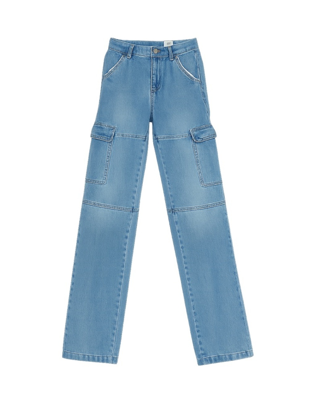 Women's S.O.N.G. Blue Denim Cargo Jeans Size 00
#021